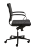 Design bureaustoel 600, lage rug geheel zwart 62802