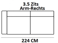 3.5-Zits Arm Rechts