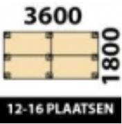 360x180cm - 12/16 Plaatsen