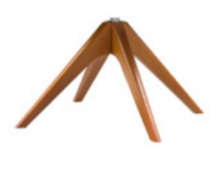 Wooden star leg (rotatable), Beech Dark wood