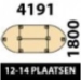 419.1x180cm - 12/14 Plaatsen