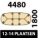 448x180cm - 12/14 Plaatsen