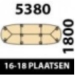 538x180cm - 16/18 Plaatsen