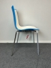 Scab Zebra Bicolore 4 stoel, blauw en wit 61078