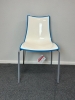 Scab Zebra Bicolore 4 stoel, blauw en wit 61079
