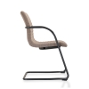 Slede vergaderstoel in bouclé stoffering 71078