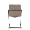 Slede vergaderstoel in bouclé stoffering 71079