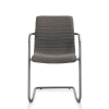 Slede vergaderstoel in bouclé stoffering 71087