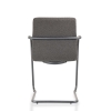 Slede vergaderstoel in bouclé stoffering 71089