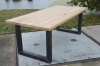 Eiken tafel met U of X poot 32567