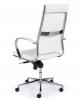 Design bureaustoel 1202, hoge rug in wit PU 14244