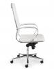 Design bureaustoel 1202, hoge rug in wit PU 14243