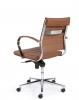Design bureaustoel 600, lage rug in bruin PU 14228