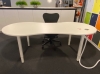 Elektrisch zit-zit bureau 220x80/100 cm Wit  55377