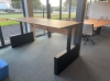 Elektrisch zit/sta bureau 240x100cm Massief Noten!  72995