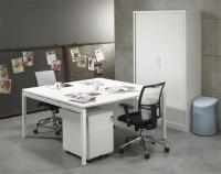 Bureau- vergadertafel 4Q-White 160x160cm