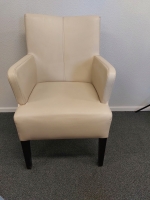 Fauteuil (kunst)leder beige