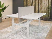 Akoestische tussenwand t.b.v. duo XFB3 rondom gestoffeerd (4cm dik) 180x70 cm incl. magneet set wit t.b.v. montage