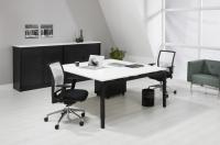 Bureau- vergadertafel 4Q-Black 160x160cm