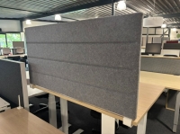 Akoestische scheidingswand 120cm grijs