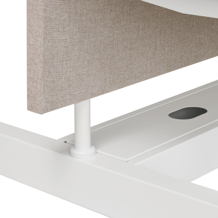 Akoestische tussenwand t.b.v. duo XFB3 met zwart (Z) aluminium kader (5 cm dik) 180x70 cm incl. magneet set zwart t.b.v. montage