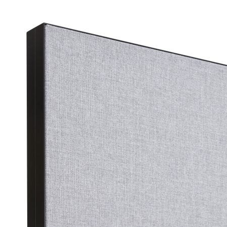 Akoestische tussenwand t.b.v. duo XFB3 met zwart (Z) aluminium kader (5cm dik) 160x70 cm
