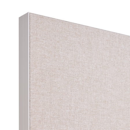 Akoestische tussenwand t.b.v. duo XFB3 met wit (W) aluminium kader (5cm dik) 180x70 cm
