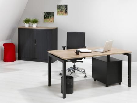 Vrijstaande bureautafel 4Q-Black 60x80cm