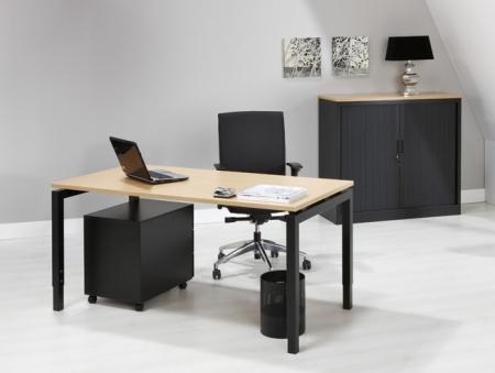 Bureautafel 4Q-Black 80x80cm