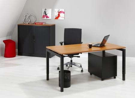 Bureautafel 4Q-Black 80x80cm