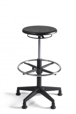 Tabouret hoog, PU, voet nylon