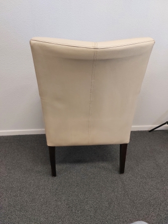Fauteuil (kunst)leder beige