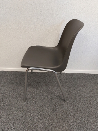 Kantinestoel 4-poots chroom/antraciet