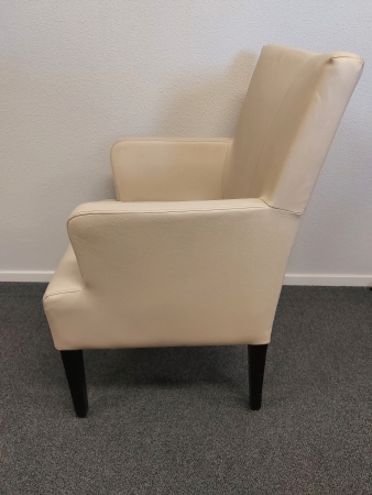 Fauteuil (kunst)leder beige