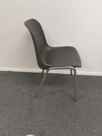 Kantinestoel 4-poots chroom/antraciet