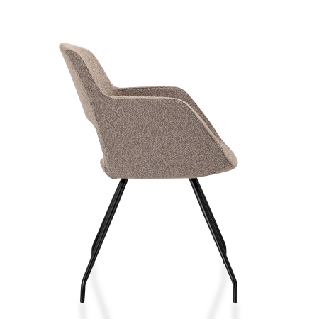 Vergaderstoel in bouclé stoffering