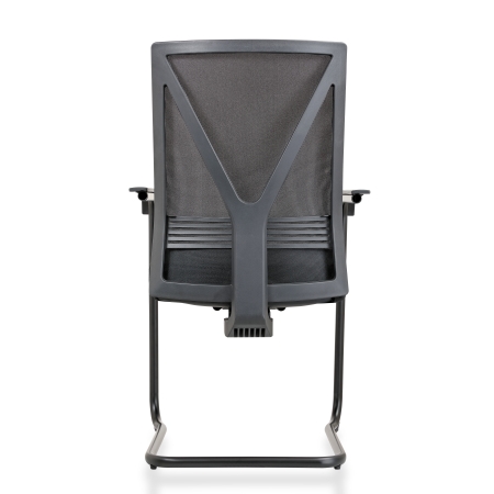 Slede vergaderstoel met mesh rug