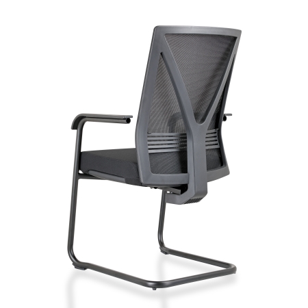 Slede vergaderstoel met mesh rug