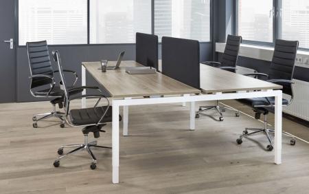 Bench werkplek 4Q White 240x165cm 