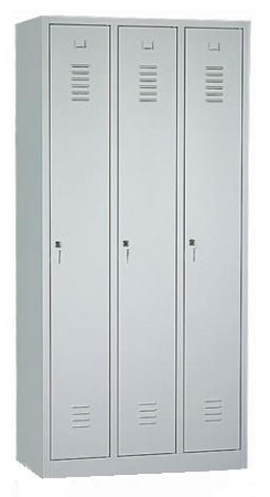 Lockerkast D3, 3-deurs