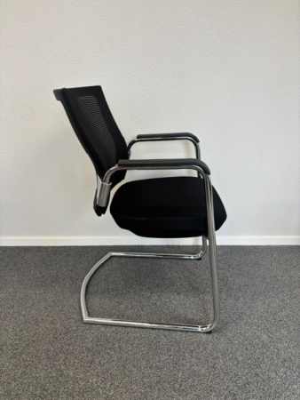 Vergaderstoelen slede chroom / netwave