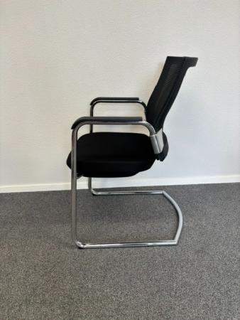 Vergaderstoelen slede chroom / netwave