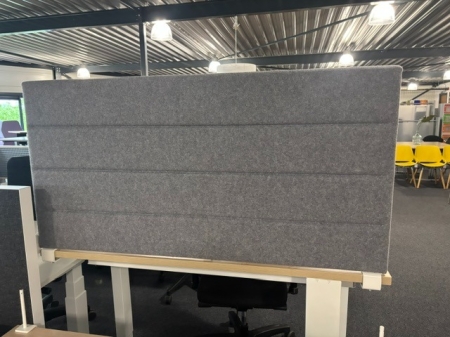 Akoestische scheidingswand 120cm grijs