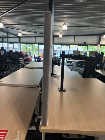 Akoestische scheidingswand 120cm grijs