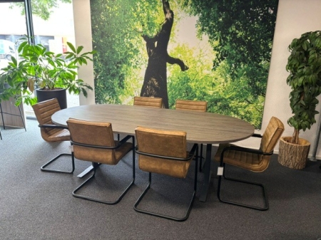 Ovale vergadertafel Tendenz 240x120 cm (showroommodel)