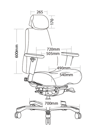 Tilburg heavy duty 24uurs bureaustoel stof