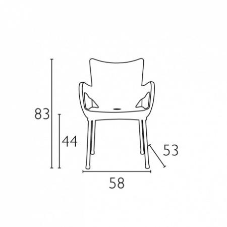 Kantinestoel / terrasstoel Romeo