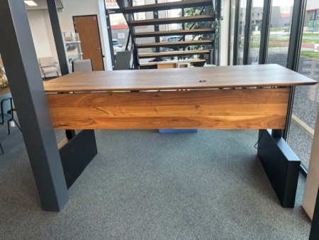 Elektrisch zit/sta bureau 240x100cm Massief Noten! 