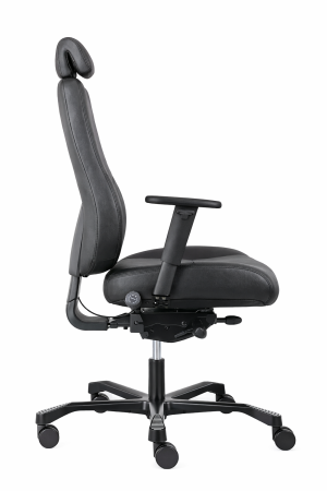 Tilburg heavy duty 24uurs bureaustoel leder