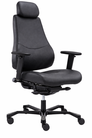 Tilburg heavy duty 24uurs bureaustoel leder